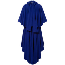 Load image into Gallery viewer, Femponiq Bow Tie Blue Maxi Dress Back 2
