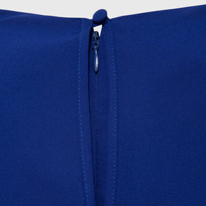 Femponiq Bow Tie Blue Maxi Dress Button Clouse Detail