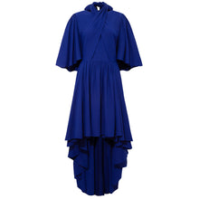 Load image into Gallery viewer, Femponiq Bow Tie Blue Maxi Dress Front 1