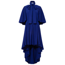 Load image into Gallery viewer, Femponiq Bow Tie Blue Maxi Dress Front
