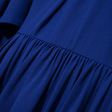 Load image into Gallery viewer, Femponiq Bow Tie Blue Maxi Dress Skirt Detail