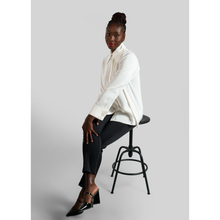 Load image into Gallery viewer, Viscose Rayon Gathered Back Shirt Ivory