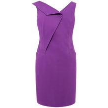 Load image into Gallery viewer, Purple Asymmetric Lapel Cotton Dress  | Femponiq