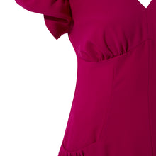 Load image into Gallery viewer,  Fuchsia Puff Sleeve Jumpsuit | Femponiq