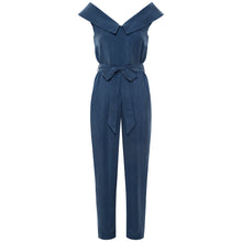 Load image into Gallery viewer, Off Shoulder Belted Vegan Jumpsuit | Femponiq