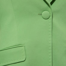 Load image into Gallery viewer, Green Puff-Shoulder Tailored Blazer | Femponiq