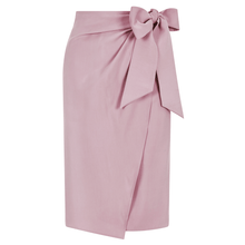 Load image into Gallery viewer, Pink Bow Tie Wrap Skirt | Femponiq
