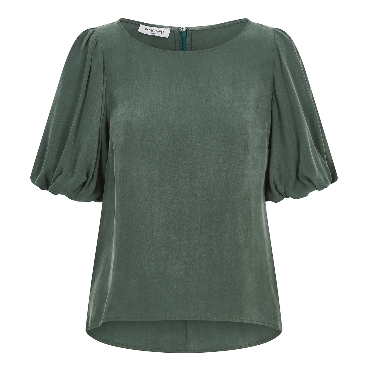 【yo BIOTOP】cupro gather puff blouse yo BIOTOP】Cupro Gather Puff Blouse