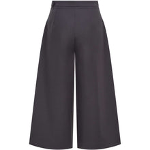 Load image into Gallery viewer, High Waisted Wide Leg Cropped Trouser in Grey - Back Product Picture