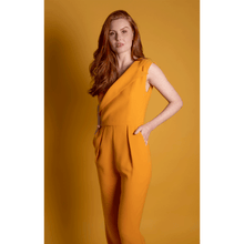 Load image into Gallery viewer, Peak Lapel Crepe Jumpsuit  | Femponiq