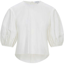 Load image into Gallery viewer, Puff Sleeve Cropped Cotton Top in White - Front Product Picture