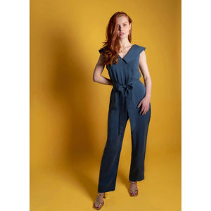 Off Shoulder Belted Vegan Jumpsuit | Femponiq