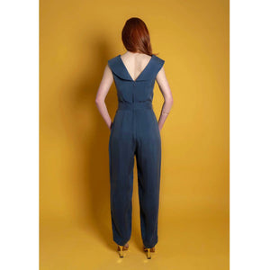Off Shoulder Belted Vegan Jumpsuit | Femponiq