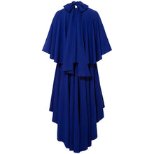 Load image into Gallery viewer, Femponiq Bow Tie Blue Maxi Dress Back 2
