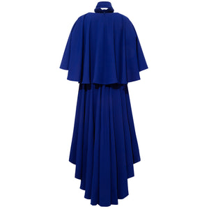 Femponiq Bow Tie Blue Maxi Dress Back