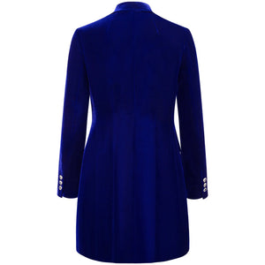 Royal Blue Velvet Tailored Blazer Designer Dress Royal Blue / UK8/EU36/US4 Royal Blue Velvet Tailored Blazer Designer Dress Royal Blue / UK8/EU36/US4