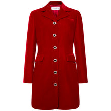 Load image into Gallery viewer, Velvet Tailored Blazer Dress - Red
