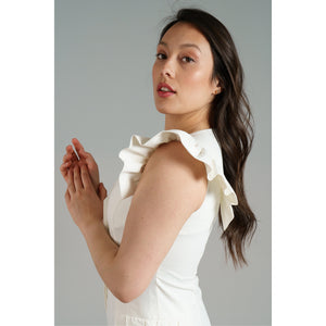 Femponiq Ivory Cottton Jump suit Side Look
