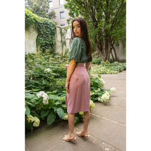 Pink Bow Tie Wrap Skirt | Femponiq