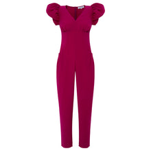 Load image into Gallery viewer,  Fuchsia Puff Sleeve Jumpsuit | Femponiq

