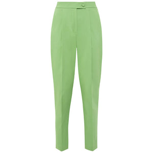 Green Tailored Cotton Trouser | Femponiq