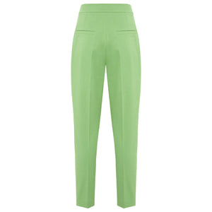 Green Tailored Cotton Trouser | Femponiq