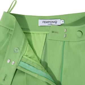 Green Tailored Cotton Trouser | Femponiq