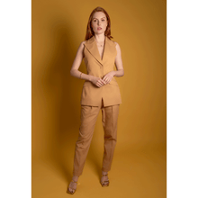 Görseli Galeri görüntüleyiciye yükleyin, Brown Tailored Cotton Trouser | Femponiq
