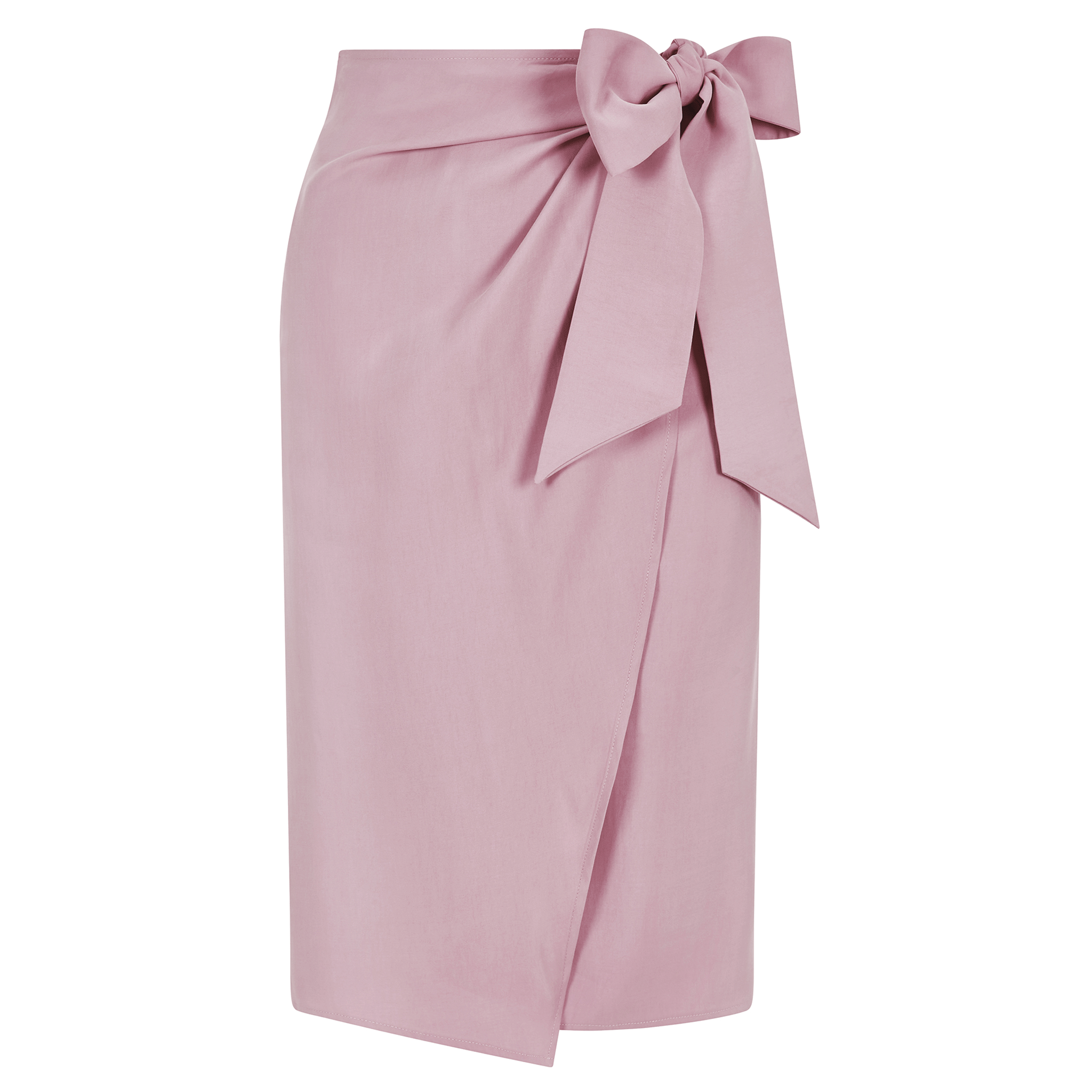 Dark Pastel Pink Bow Tie Wrap Skirt Femponiq Fashion