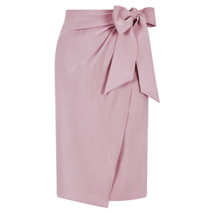 Pink Bow Tie Wrap Skirt | Femponiq