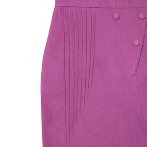 FemponiqDoubleBreastedShawlLapelJumpsuit-PurpleOrchidColour-Close-up De