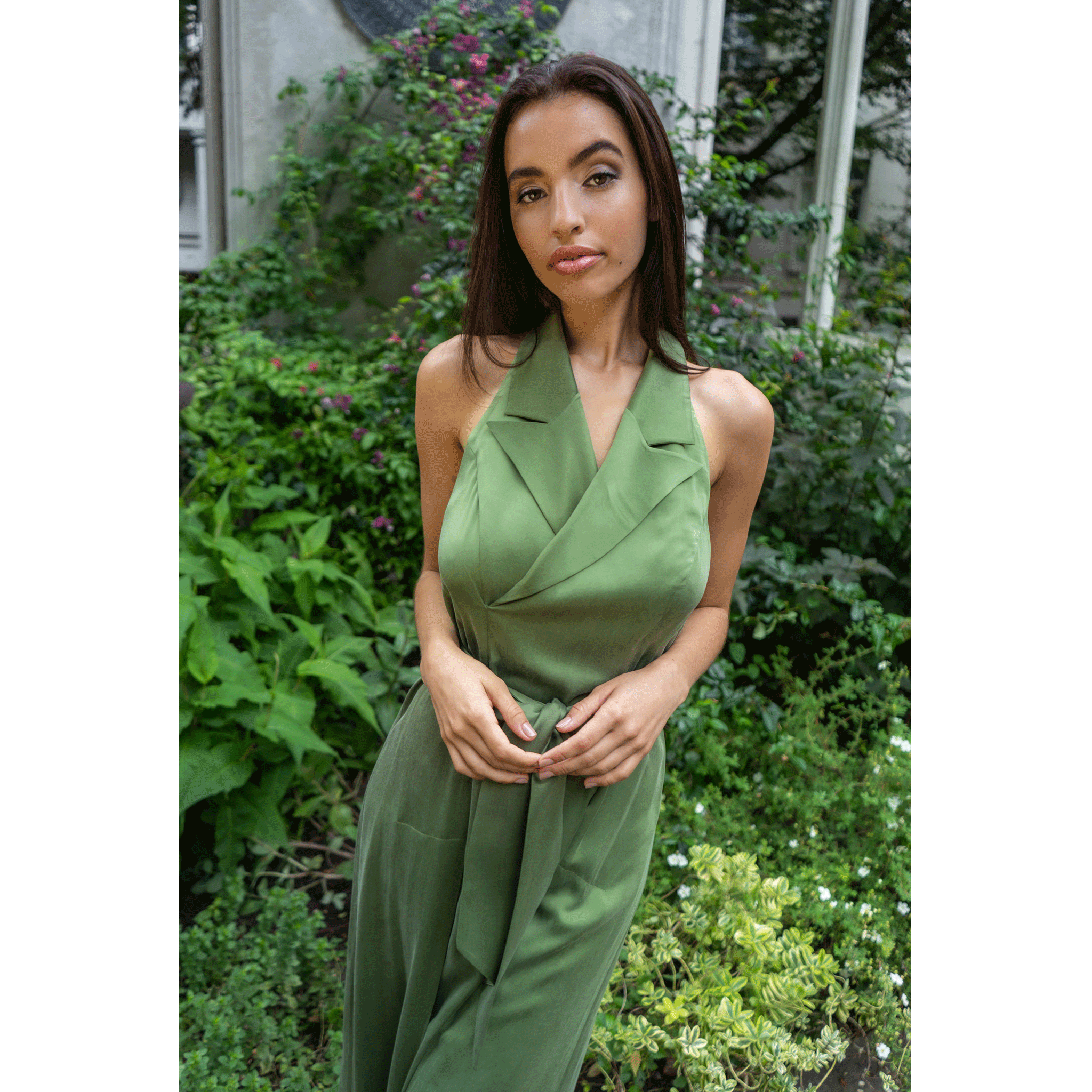 Halter neck tuxedo dress shop