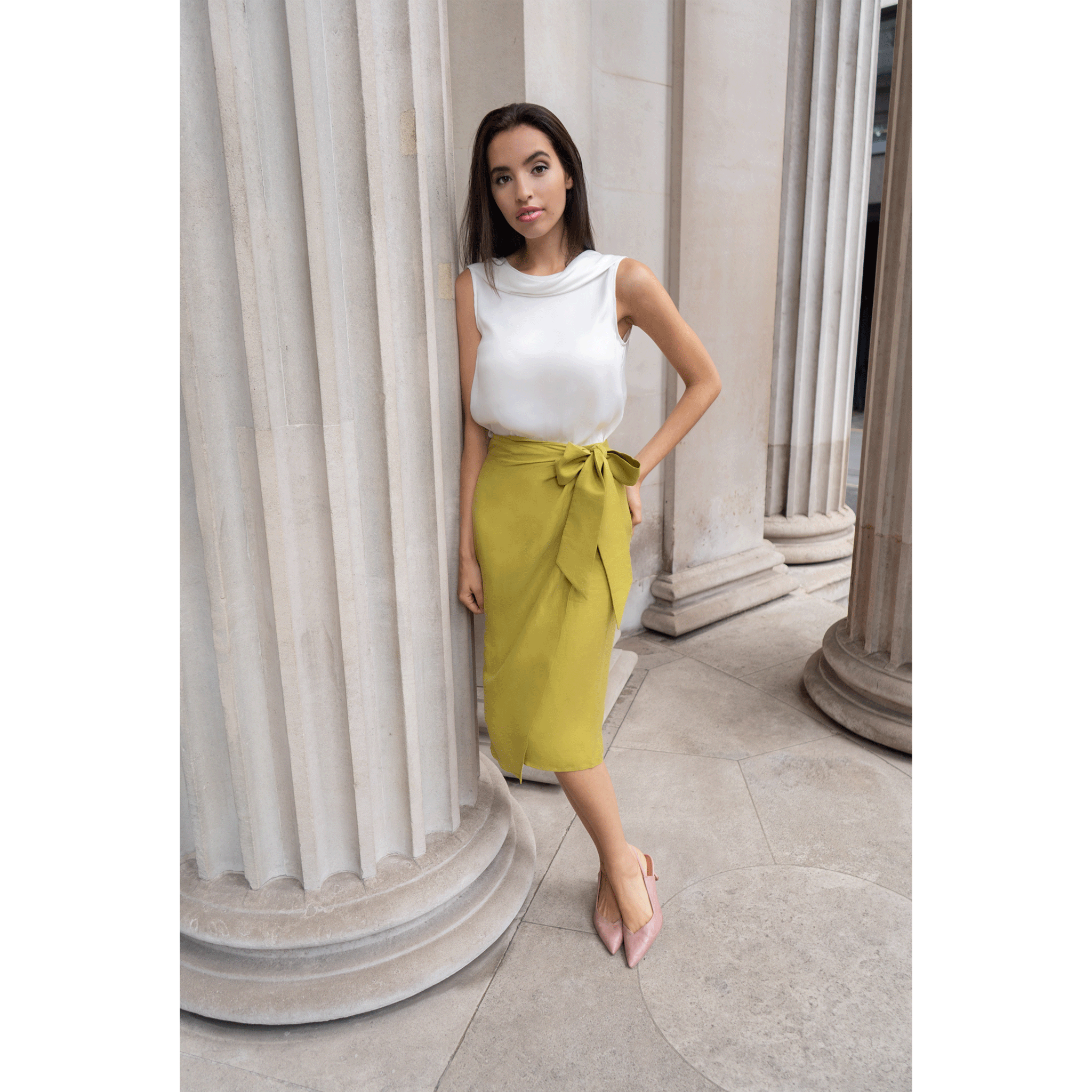Olive green skirts designs outlet