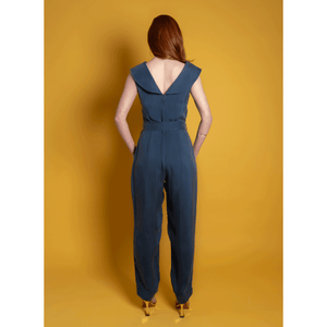 Off Shoulder Belted Vegan Jumpsuit | Femponiq