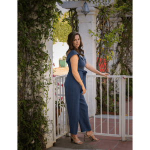 Off Shoulder Belted Vegan Jumpsuit | Femponiq