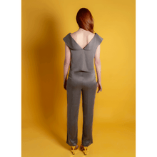 Load image into Gallery viewer, Off Shoulder Collared Crop Top | Femponiq
