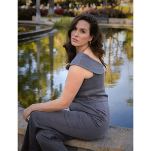 Off Shoulder Collared Crop Top | Femponiq