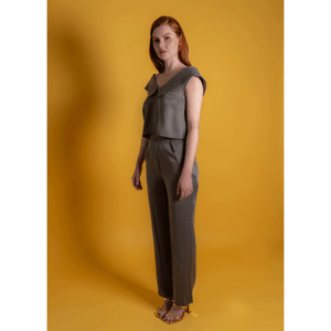 Off Shoulder Collared Crop Top | Femponiq