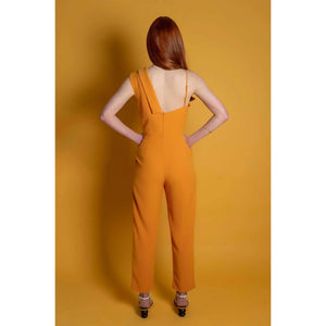 Peak Lapel Crepe Jumpsuit  | Femponiq