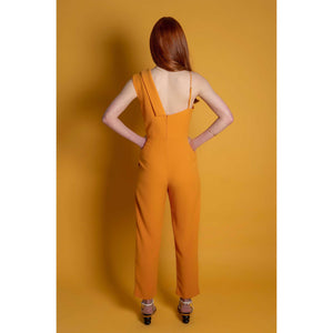 Peak Lapel Crepe Jumpsuit  | Femponiq