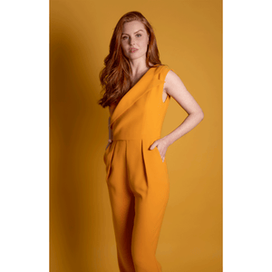Peak Lapel Crepe Jumpsuit  | Femponiq